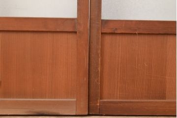アンティーク建具　明るい空間づくりに活躍するレトロなガラス戸4枚セット(引き戸、建具)(R-048324)