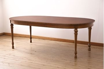 中古　DREXEL HERITAGE(ドレクセルヘリテイジ)　FRANCESCA(フランチェスカ)シリーズ　優美な佇まいのダイニングテーブル(エクステンションテーブル)(定価約65万円)(R-048326)