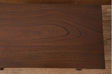 和製アンティーク　天板にケヤキの一枚板を使用した、上品な佇まいの文机(座卓、ローテーブル、センターテーブル)(R-048327)