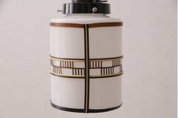 アンティーク照明　セルロイドの装飾が和の趣を演出する天井照明(吊り下げ照明、ペンダントライト)(R-048340)