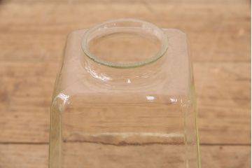 アンティーク照明　クリアガラスのシェードが珍しいレトロな天井照明(吊り下げ照明、ペンダントライト)(R-048341)