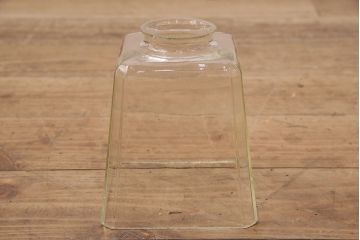 アンティーク照明　クリアガラスのシェードが珍しいレトロな天井照明(吊り下げ照明、ペンダントライト)(R-048341)