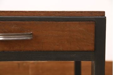 昭和レトロ　ツートーンのカラーがお洒落な文机(座卓、ローテーブル、センターテーブル)(R-048343)
