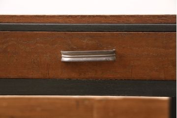 昭和レトロ　ツートーンのカラーがお洒落な文机(座卓、ローテーブル、センターテーブル)(R-048343)