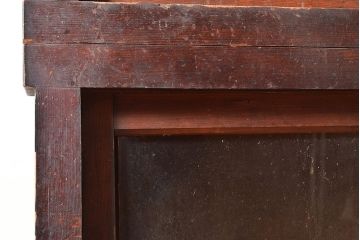 和製アンティーク　前面ヒノキ材　どこか懐かしさを感じる時代の味が魅力的な戸棚(収納棚、食器棚、キャビネット、サイドボード)(R-048347)