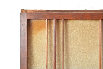 和製アンティーク　懐かしさが漂うダイヤガラス入りのガラス戸2枚セット(引き戸、建具)(R-048349)