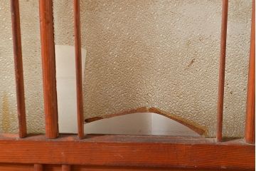 和製アンティーク　懐かしさが漂うダイヤガラス入りのガラス戸2枚セット(引き戸、建具)(R-048349)