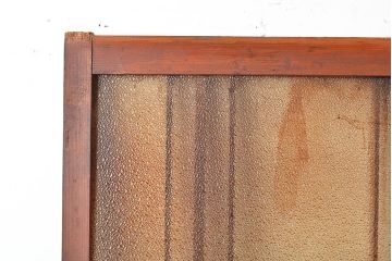 和製アンティーク　懐かしさが漂うダイヤガラス入りのガラス戸2枚セット(引き戸、建具)(R-048349)