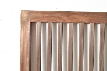 和製アンティーク　古き良き時代の味わいが趣溢れる格子戸2枚セット(玄関戸、引き戸、建具)(R-048350)