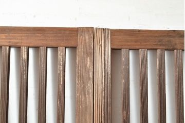 和製アンティーク　古き良き時代の味わいが趣溢れる格子戸2枚セット(玄関戸、引き戸、建具)(R-048350)