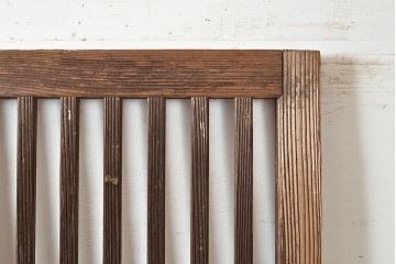 和製アンティーク　古き良き時代の味わいが趣溢れる格子戸2枚セット(玄関戸、引き戸、建具)(R-048350)