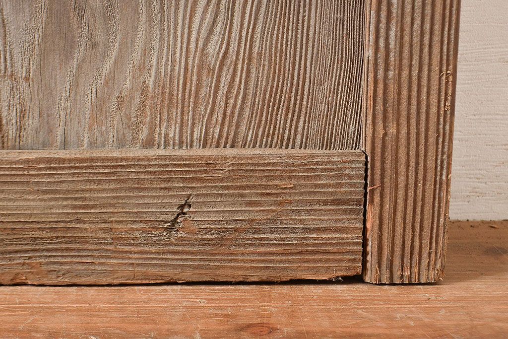 和製アンティーク　古き良き時代の味わいが趣溢れる格子戸2枚セット(玄関戸、引き戸、建具)(R-048350)