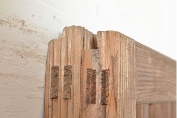 和製アンティーク　古き良き時代の味わいが趣溢れる格子戸2枚セット(玄関戸、引き戸、建具)(R-048350)