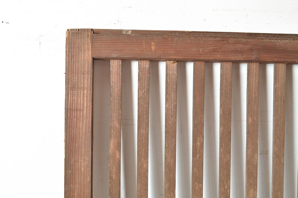 和製アンティーク　古き良き時代の味わいが趣溢れる格子戸2枚セット(玄関戸、引き戸、建具)(R-048350)