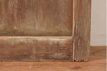 和製アンティーク　古き良き時代の味わいが趣溢れる格子戸2枚セット(玄関戸、引き戸、建具)(R-048350)