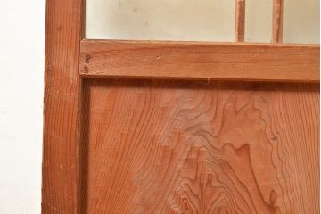 和製アンティーク　明るい木色がレトロな雰囲気を醸し出すガラス戸3枚セット(引き戸、建具)(R-048352)