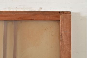 和製アンティーク　明るい木色がレトロな雰囲気を醸し出すガラス戸3枚セット(引き戸、建具)(R-048352)