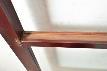 アンティーク建具　腰板ケヤキ材　枠漆塗り　落ち着きのある和空間におすすめな障子戸2枚セット(引き戸、建具)(R-048357)