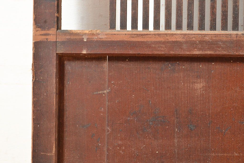 アンティーク建具　昭和初期　落ち着いた和の雰囲気を演出する格子戸2枚セット　(R-048358)