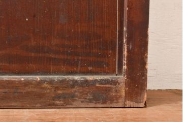 アンティーク建具　昭和初期　落ち着いた和の雰囲気を演出する格子戸2枚セット　(R-048358)