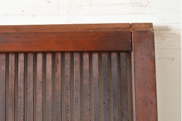 アンティーク建具　昭和初期　落ち着いた和の雰囲気を演出する格子戸2枚セット　(R-048358)