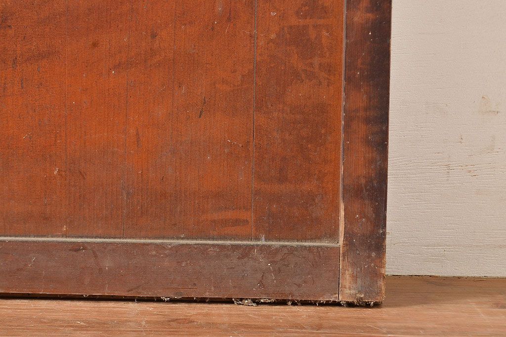 アンティーク建具　昭和初期　落ち着いた和の雰囲気を演出する格子戸2枚セット　(R-048358)