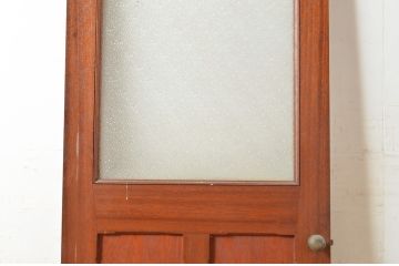 和製アンティーク　きらきらと輝くダイヤガラスがノスタルジックな雰囲気を高めるガラス扉(ドア、建具)(R-048359)