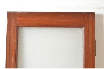 和製アンティーク　きらきらと輝くダイヤガラスがノスタルジックな雰囲気を高めるガラス扉(ドア、建具)(R-048359)