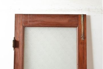 和製アンティーク　きらきらと輝くダイヤガラスがノスタルジックな雰囲気を高めるガラス扉(木製ドア、建具)(R-048360)