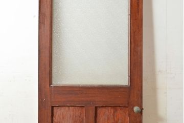 和製アンティーク　きらきらと輝くダイヤガラスがノスタルジックな雰囲気を高めるガラス扉(木製ドア、建具)(R-048360)