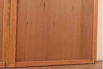 和製アンティーク　温かみのある木の風合いを存分に味わえる舞良戸4枚セット(板戸、帯戸、引き戸、建具)(R-048361)