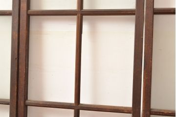 和製アンティーク　昭和初期　レトロな雰囲気がどこか懐かしい幅狭ガラス戸4枚セット　(R-048362)