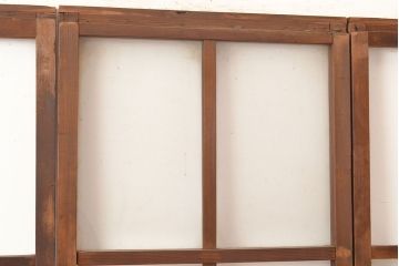 和製アンティーク　昭和初期　レトロな雰囲気がどこか懐かしい幅狭ガラス戸4枚セット　(R-048362)