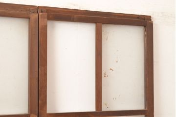 和製アンティーク　昭和初期　レトロな雰囲気がどこか懐かしい幅狭ガラス戸4枚セット　(R-048362)