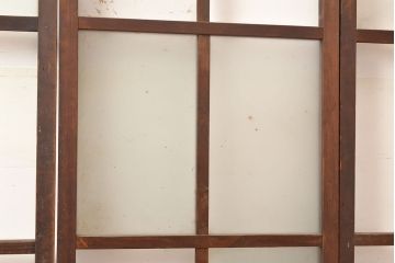 和製アンティーク　昭和初期　レトロな雰囲気がどこか懐かしい幅狭ガラス戸4枚セット　(R-048362)