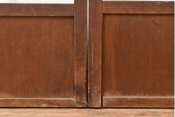 和製アンティーク　昭和初期　レトロな雰囲気がどこか懐かしい幅狭ガラス戸4枚セット　(R-048362)