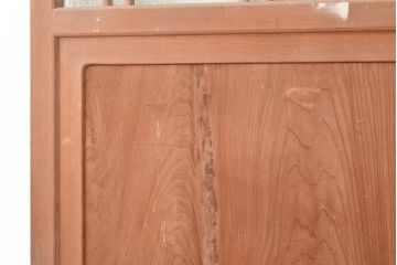 アンティーク建具　昭和中期　高級品!秋田杉一枚板と曲げ木のデザインが魅力の扉(ドア、建具)(R-048363)
