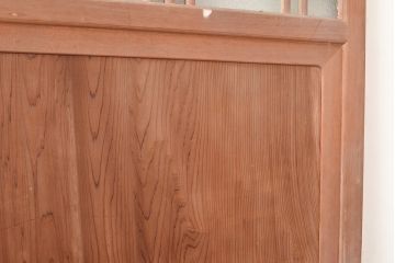 アンティーク建具　昭和中期　高級品!秋田杉一枚板と曲げ木のデザインが魅力の扉(ドア、建具)(R-048363)
