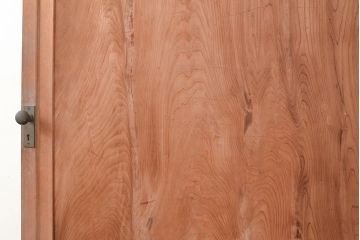アンティーク建具　昭和中期　高級品!秋田杉一枚板と曲げ木のデザインが魅力の扉(ドア、建具)(R-048363)