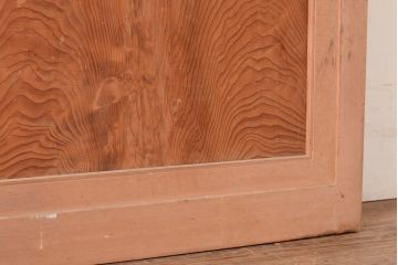 アンティーク建具　昭和中期　高級品!秋田杉一枚板と曲げ木のデザインが魅力の扉(ドア、建具)(R-048363)