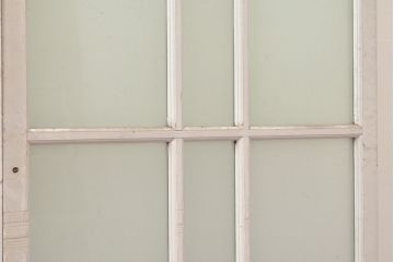 アンティーク建具　木の風合いとペイントの組み合わせが楽しめるガラス戸4枚セット(引き戸、建具)(R-048364)