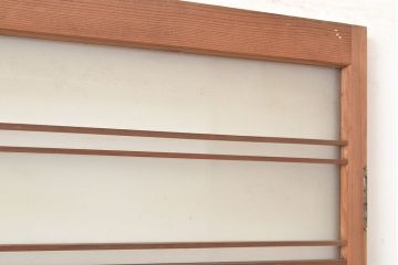 ヴィンテージ建具　昭和中期　窓ガラス付きのレトロな木製扉1枚　(R-048372)