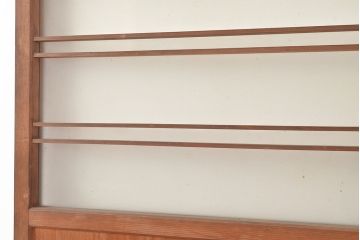 ヴィンテージ建具　昭和中期　窓ガラス付きのレトロな木製扉1枚　(R-048372)