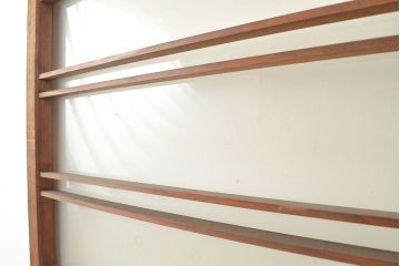 ヴィンテージ建具　昭和中期　窓ガラス付きのレトロな木製扉1枚　(R-048372)