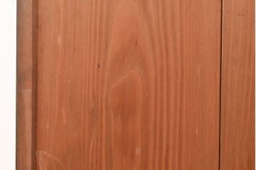 ヴィンテージ建具　昭和中期　窓ガラス付きのレトロな木製扉1枚　(R-048372)