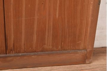 ヴィンテージ建具　昭和中期　窓ガラス付きのレトロな木製扉1枚　(R-048372)