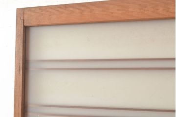 ヴィンテージ建具　昭和中期　窓ガラス付きのレトロな木製扉1枚　(R-048372)