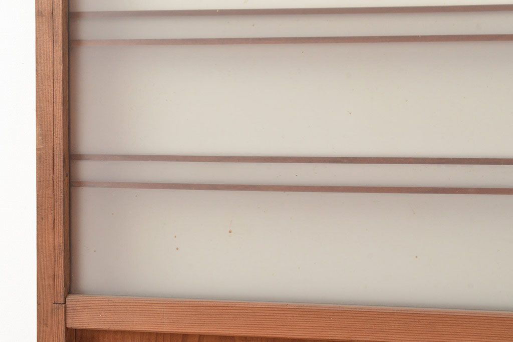 ヴィンテージ建具　昭和中期　窓ガラス付きのレトロな木製扉1枚　(R-048372)