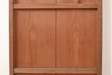 ヴィンテージ建具　昭和中期　窓ガラス付きのレトロな木製扉1枚　(R-048372)