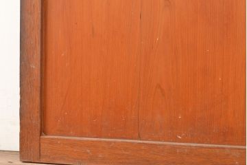 アンティーク建具　銀モールガラス入り　温かみのある雰囲気が魅力のレトロなガラス扉(ドア)(R-048373)